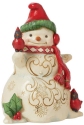 Jim Shore 6015456 Snowman with Earmuffs Figurine