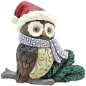 Jim Shore 6015462N Owl Wearing Santa Hat Figurine