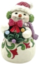 Jim Shore 6015463 Mini Snowman with Earmuffs Figurine