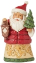 Jim Shore 6015465 Mini Santa in Puffy Coat Figurine