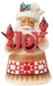 Jim Shore 6015469N Pint Size Santa With Joy Sign Figurine