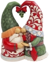 Jim Shore 6015471N Gnome Couple Under Mistletoe Figurine