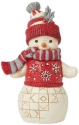 Jim Shore 6015484 Nordic Noel Snowman With Hat Figurine