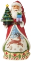 Jim Shore 6015495 Santa with LED Tree Vintage Figurine