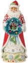 Jim Shore 6015496N Santa with Sisal Wreath Figurine