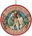 Jim Shore 6015507N Annual Dated 2024 Holy Family Ornament