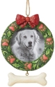 Jim Shore 6015516 Dog Pet Wreath Fram Ornament