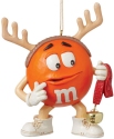 Jim Shore 6015687N Orange Character M&M Jingle Bell Ornament