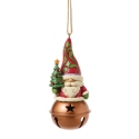 Jim Shore 6017306N Christmas Gnome on Bell Ornament