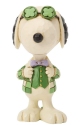Jim Shore Peanuts 6017868N Mini Snoopy in Shamrock Plaid Figurine