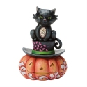 Jim Shore 6018082 Black Cat Sitting on Pumpkin Figurine