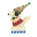 Jim Shore Peanuts 6018679N Snoopy and Woodstock In Dog Bowl Sled Figurine