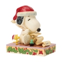 Jim Shore Peanuts 6018682N Snoopy and Woodstock Christmas List Figurine