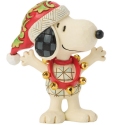 Jim Shore Peanuts 6018689N Snoopy with Bells Mini Figurine