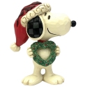 Jim Shore Peanuts 6018690N Snoopy with Heart Wreath Mini Figurine