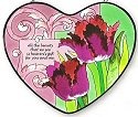 Special Sale SALELH125 Joan Baker Designs LH125 Tulips Large Heart Suncatcher