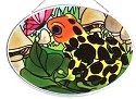 Joan Baker Designs SO475 Frog and Butterfly Small Oval Suncatcher
