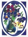 Joan Baker Designs TWA46004 Butterfly and Violets Tile