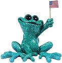 Kitty's Critters 8690 Born in the USA Figurine Frog