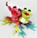 Kitty's Critters 8704 Sisterly Love Figurine Frog