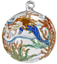 Kubla Crafts Cloisonne 1303W Mermaid Cloisonne Glass Ball Ornament