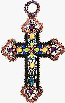 Kubla Crafts Bejeweled Enamel KUB 0 3773 Jeweled Cross Ornament