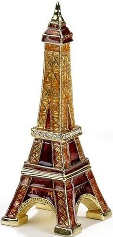 Kubla Crafts Bejeweled Enamel KUB 0 4125 Eiffel Tower Box