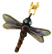Kubla Crafts Bejeweled Enamel KUB 00 3749N Purple Dragonfly Necklace