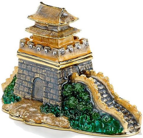 Kubla Crafts Bejeweled Enamel KUB 00 3778 Great Wall of China Box
