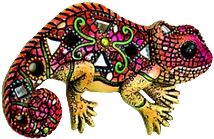 Kubla Crafts Capiz 0350i- Red Chameleon