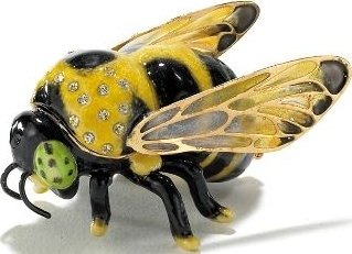 Kubla Crafts Bejeweled Enamel KUB 1 3476 Bumble Bee Box