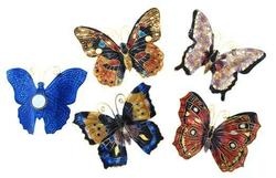 Kubla Crafts Cloisonne KUB 1 4395M Cloisonne Butterflies Magnet Set of 4