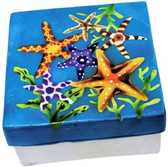 Kubla Crafts Capiz 1030N Starfish Large Capiz Box new