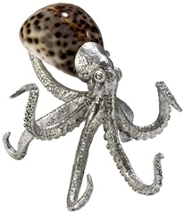 Kubla Crafts Bejeweled Enamel KUB 1143 Octopus Shell Sculpture