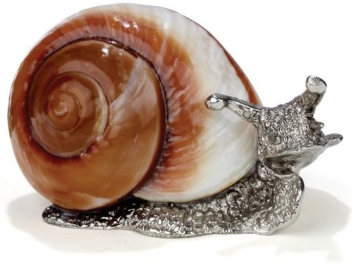 Kubla Crafts Bejeweled Enamel KUB 1155 Snail Shell Sculpture