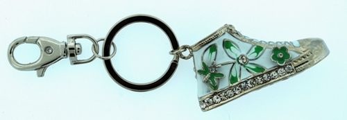 Kubla Crafts Bejeweled Enamel 1436 Shoe Key Ring