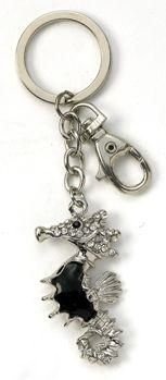Kubla Crafts Bejeweled Enamel KUB 1439 Seahorse Key Ring