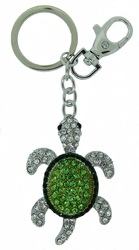 Kubla Crafts Bejeweled Enamel KUB 1465 Key Ring Articulated Sea Turtle
