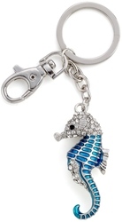 Kubla Crafts Bejeweled Enamel KUB 1490 Key Ring Seahorse