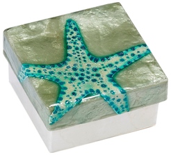 Kubla Crafts Capiz KUB 1545B Starfish Capiz Box