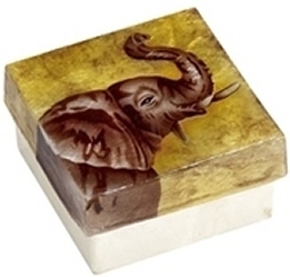 Kubla Crafts Capiz KUB 1553B Elephant Capiz Box