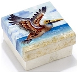 Kubla Crafts Capiz KUB 1780 Pelican Capiz Box