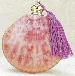 Kubla Crafts Bejeweled Enamel 3605 Shell Perfume Bottle