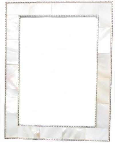 Kubla Crafts Bejeweled Enamel KUB 3649 Natural Mother of Pearl Shell Photo Frame
