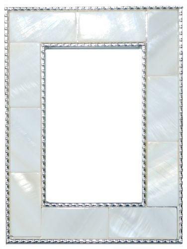 Kubla Crafts Bejeweled Enamel KUB 3651 Natural Mother of Pearl Shell Photo Frame