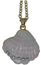 Kubla Crafts Bejeweled Enamel 3798N Sea Shell Necklace