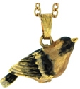 Kubla Crafts Bejeweled Enamel KUB 3977N Goldfinch Necklace