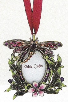 Kubla Crafts Bejeweled Enamel KUB 4108 Mini Dragonfly with Gems Frame