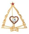 Kubla Crafts Bejeweled Enamel KUB 4500L Tree with Heart Brooch