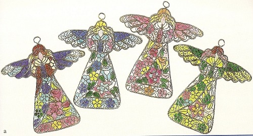 Kubla Crafts Cloisonne 4625- Cloisonne Butterfly Ornaments Set of 4